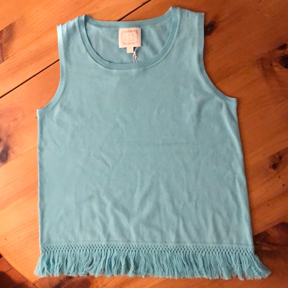 NWT Sail to Sable Fringe Sleeveless Knit Medium